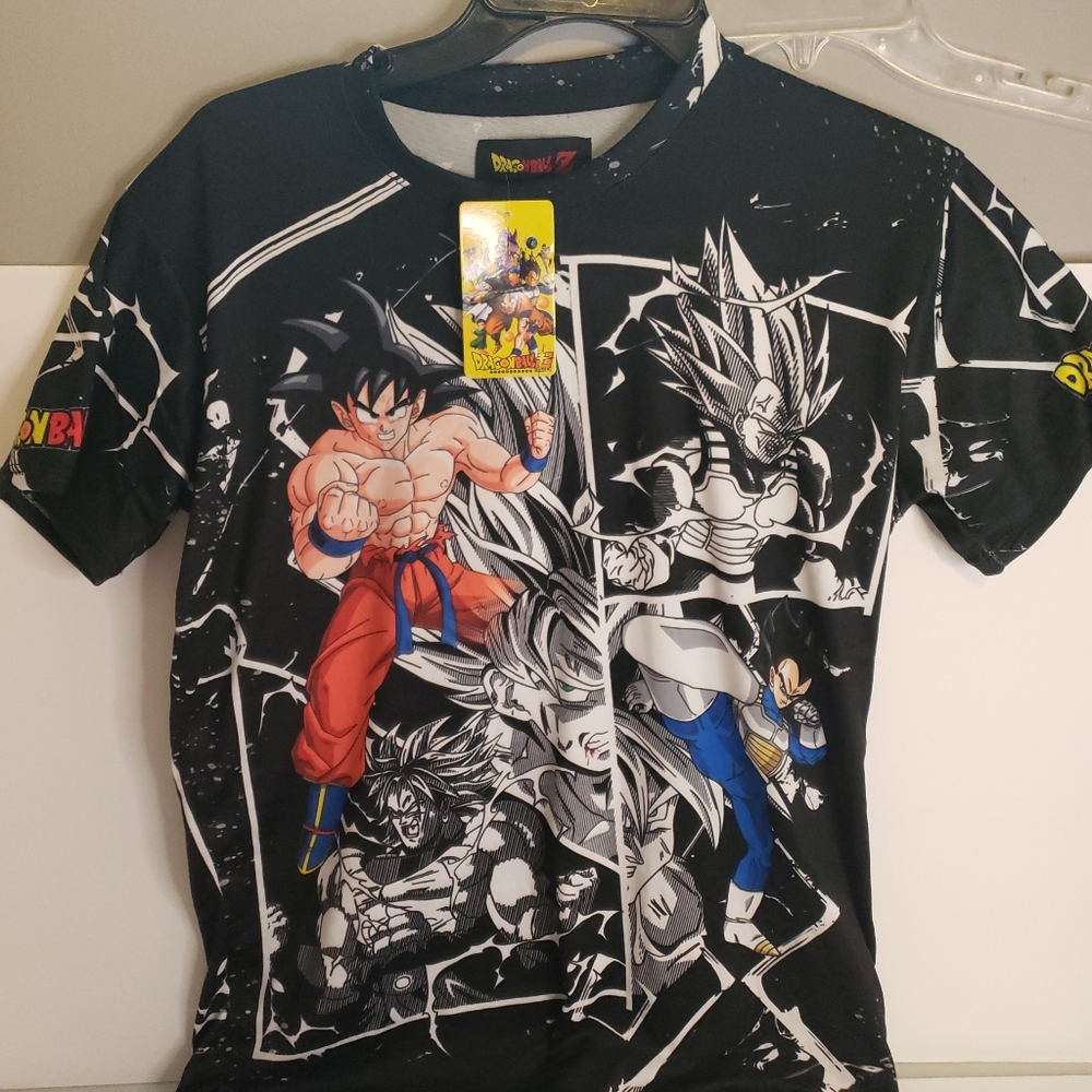 Unisex T Shirt Dragon Ball Z  Goku - Veget Japan Anime Manga Double sided - Med.